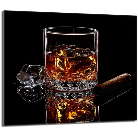 Protector de cristal para encimera 60x52 Whisky