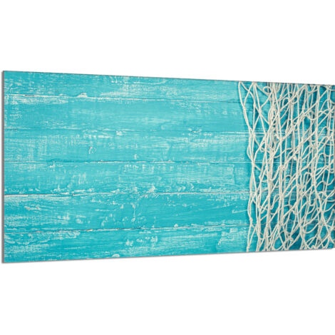Protector de cristal para encimera 90x52 Turquesa