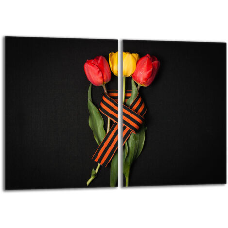 Protector de cristal para encimera de cocina 2x40x52 Rosas
