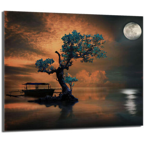 Protector de cristal para encimera de cocina 60x52 Árbol