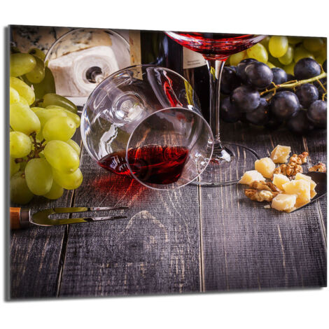 Protector de cristal para encimera de cocina 60x52 Vino