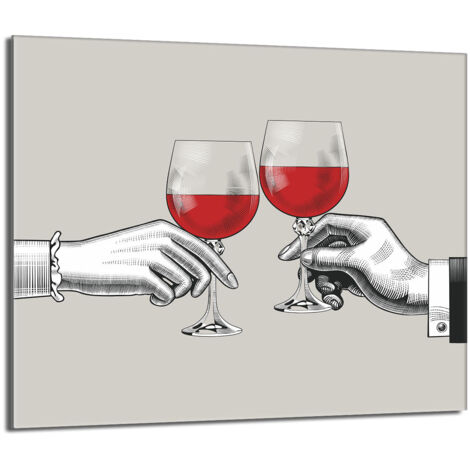 Protector de cristal para encimera de cocina 60x52 Vino