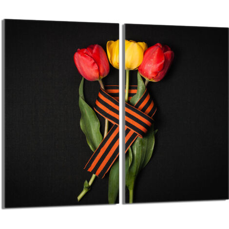 Protector de cristal para estufa 2x30x52 Rosas
