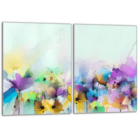 Protector de cristal para estufa 2x40x52 Flores