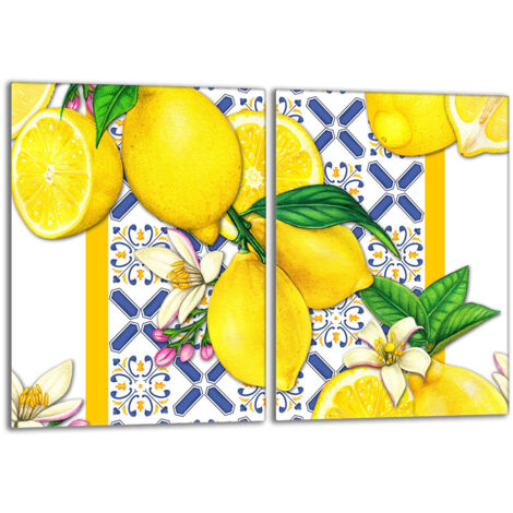 Protector de cristal para estufa 2x40x52 Limones