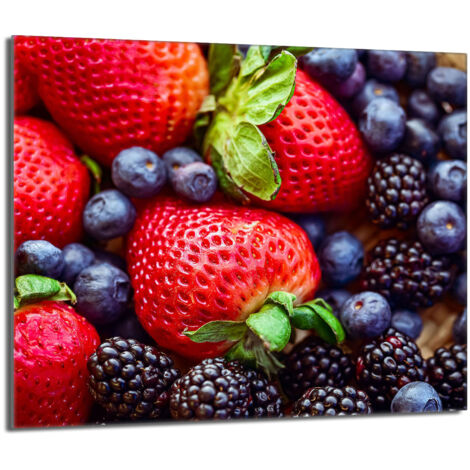 Protector de cristal para estufa 60x52 Fresas