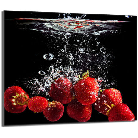 Protector de cristal para estufa 60x52 Fresas