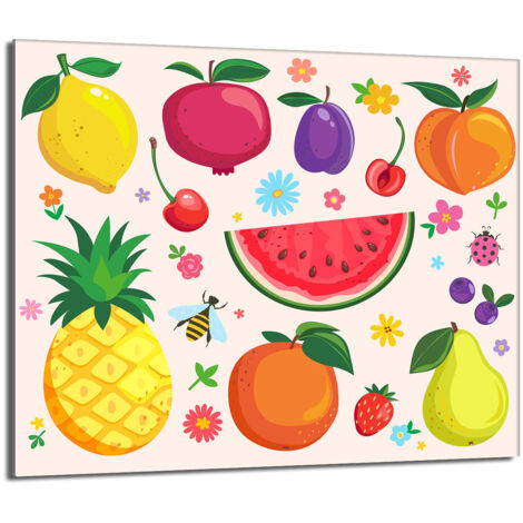 Protector de cristal para estufa 60x52 Fruta