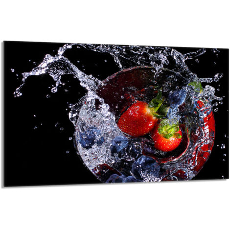 Protector de cristal para estufa 80x52 Fresas