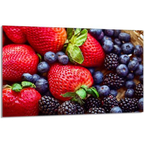 Protector de cristal para estufa 80x52 Fresas