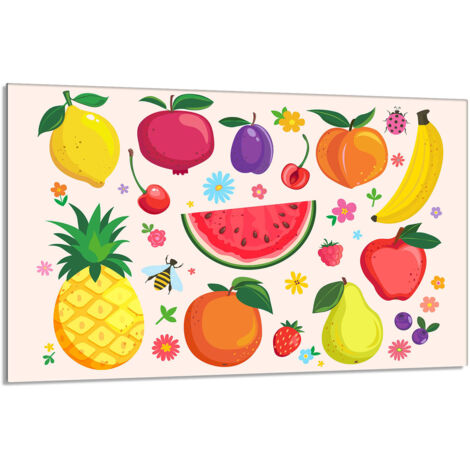 Protector de cristal para estufa 80x52 Fruta