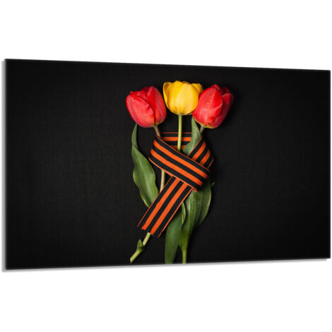 Protector de cristal para estufa 80x52 Rosas