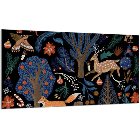 Protector de cristal para estufa 90x52 Animales