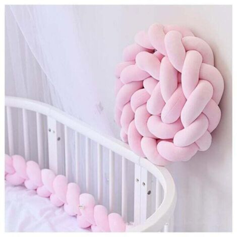 Protector de cuna trenzado 3M color rosa - TRIMEC