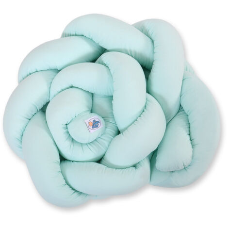 Protector de cuna trenzado - menta