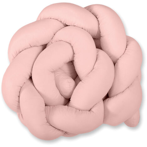 Protector de cuna trenzado - rosa empolvado