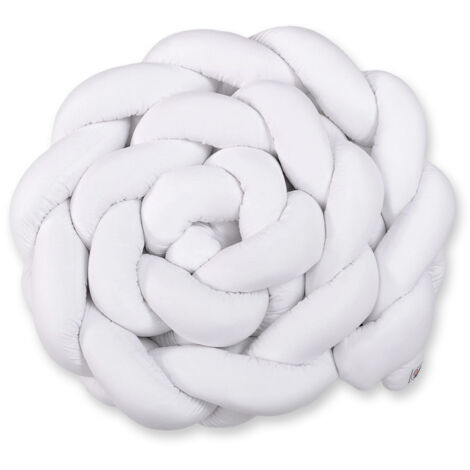 Protector de cuna trenzado XXL - blanco
