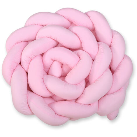 Protector de cuna trenzado XXL - rosa