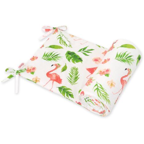 Protector de cuna universal - flamencos coral
