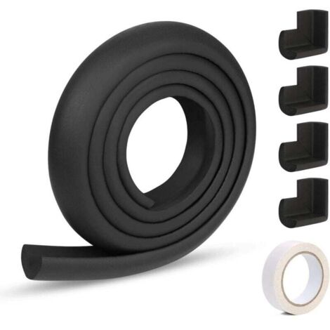 Protector de espuma de seguridad, 2 metros de protección para bordes de muebles y 4 protectores de esquinas, espuma amortiguadora para bebés.