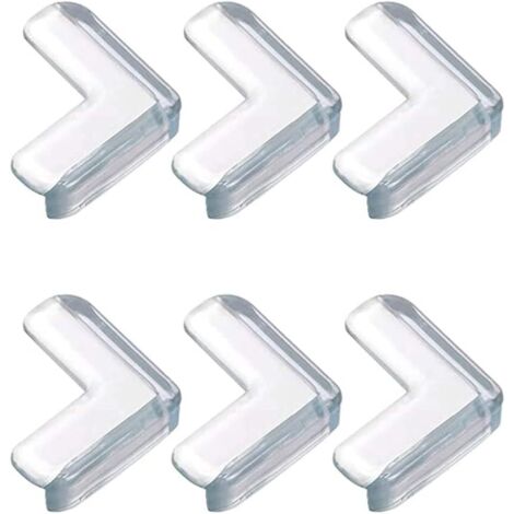 Protector de esquinas para mesa de bebé, 6 protectores transparentes para muebles, suaves y de alta resistencia, protegen al bebé de las esquinas afiladas (forma de L)
