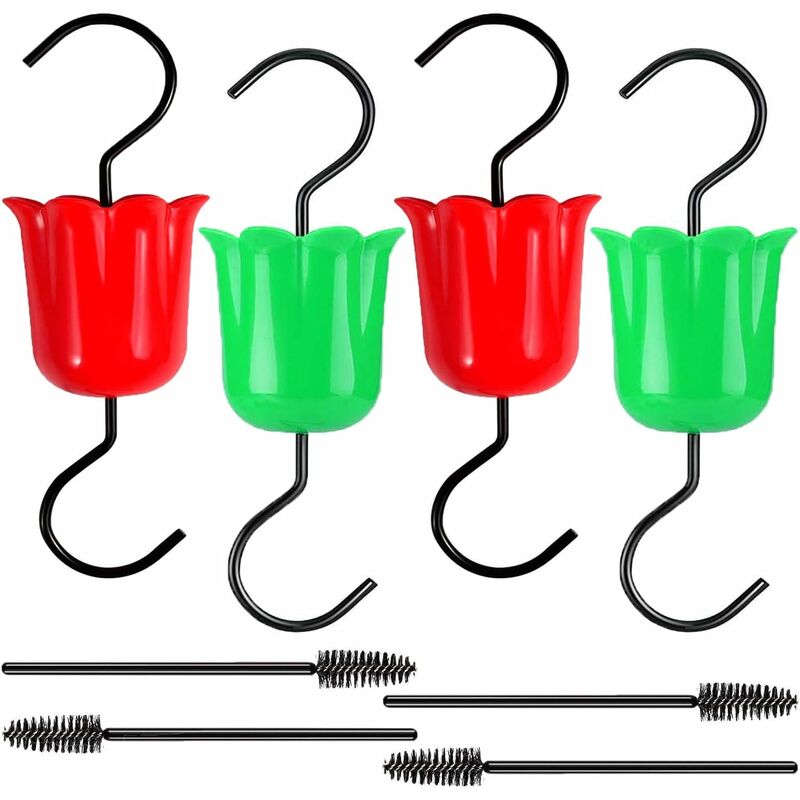 

Protector de foso de hormiga grande para ganchos de accesorios de comedero de colibrí, juego de comedero de colibrí Oriole de flores para exteriores
