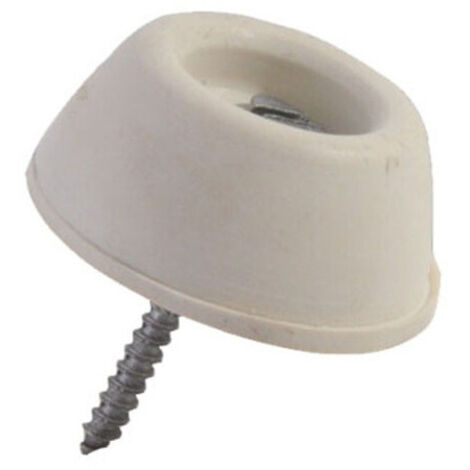 Protector de goma blanca de 25 mm, 30 unidades con tornillos