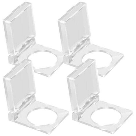 Protector de interruptor de botón pulsador de plástico de 16 mm, 4 piezas, cubierta de botón de seguridad (transparente)
