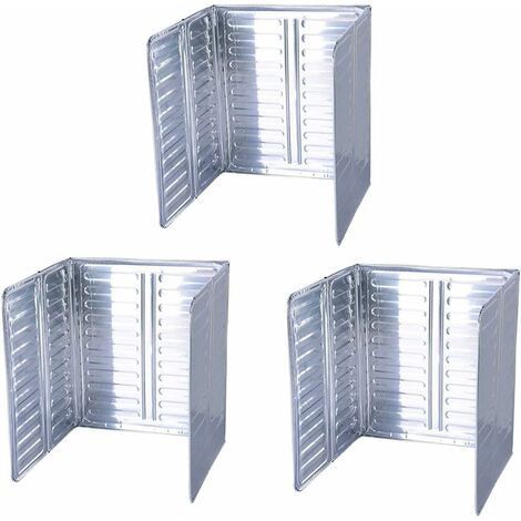 Protector de pantalla de salpicaduras de cocina Protector de salpicaduras de aceite Protector de salpicaduras de cocina plegable Placa de aluminio para cocina casera Estufa de gas Juego de 3 piezas Be