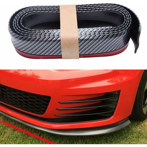 Protector de parachoques automático 8.2FT/250cm Separador de tira de labios de parachoques delantero universal Se adapta a la mayoría de los automóviles, camiones o SUV