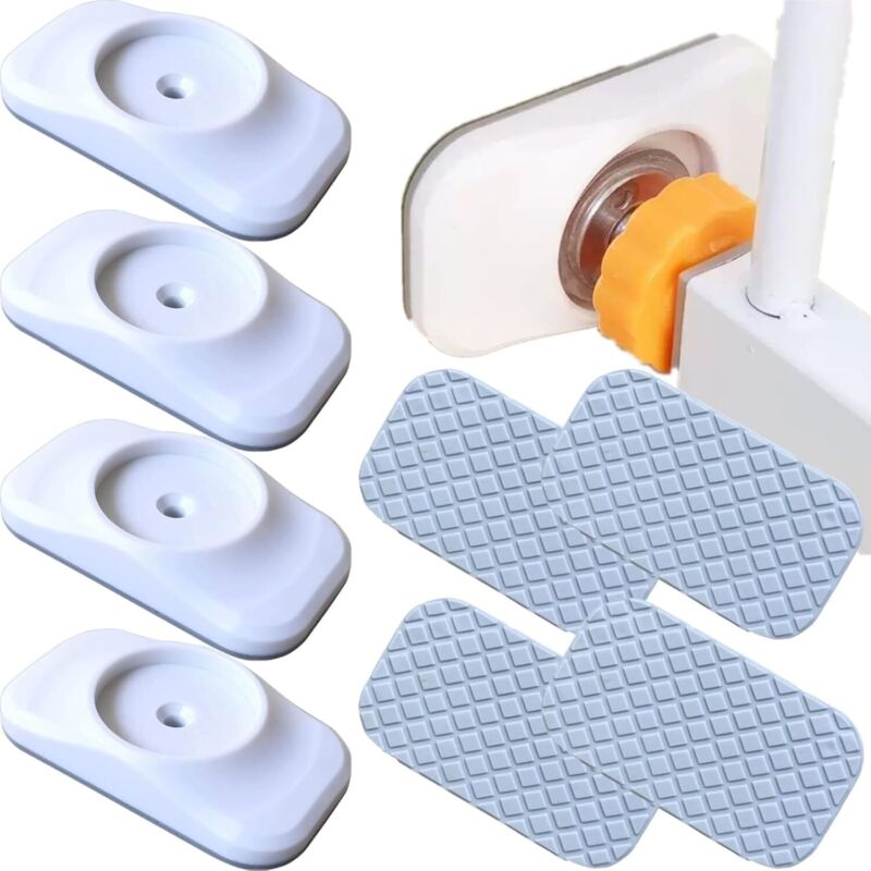 Protector de pared de seguridad, 4 piezas, protectores de pared para escaleras, barreras para bebés, sin necesidad de taladrar, protege la pared a