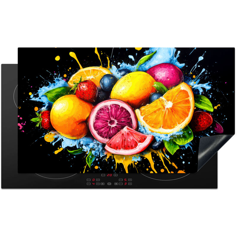 PROTECTOR DE PLACAS DE INDUCCIÓN Fruta - Graffiti - Colorido - Naranja - Fresa - Abstracto Tapa Protectora De Cocina 91.2x52 cm