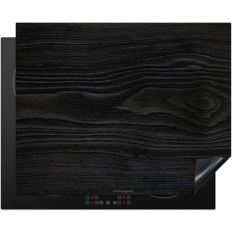 PROTECTOR DE PLACAS DE INDUCCIÓN Negro - Aspecto madera Tapa Para Induccion 65x52 cm