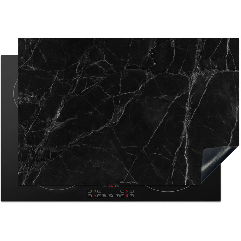 PROTECTOR DE PLACAS DE INDUCCIÓN Negro - Mármol Cocina 78x52 cm