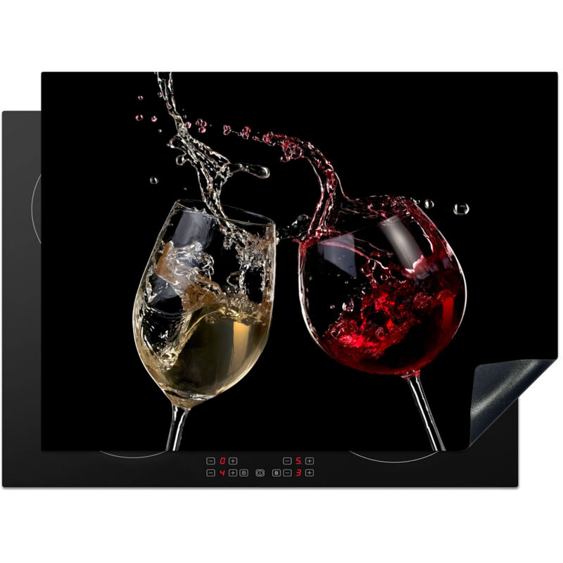 PROTECTOR DE PLACAS DE INDUCCIÓN Vino tinto - Vino blanco - Vidrio - Negro Tapa Para Induccion 70x52 cm