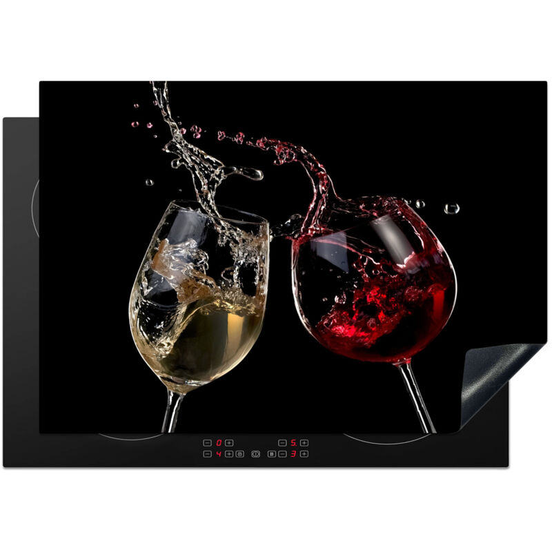 PROTECTOR DE PLACAS DE INDUCCIÓN Vino tinto - Vino blanco - Vidrio - Negro Tapa Para Induccion 75x52 cm
