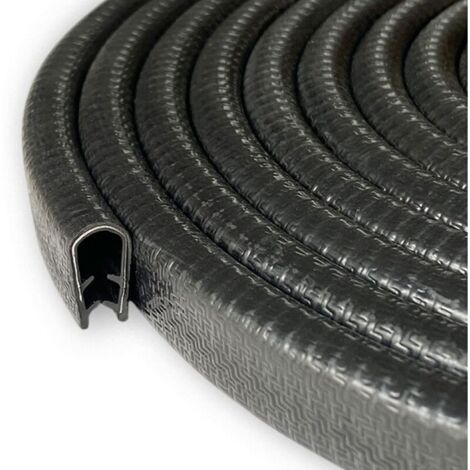 Protector de puerta de coche, rango de sujeción de 5-6 mm, goma en forma de U, para la mayoría de coches, chapa metálica, construcción naval, manualidades, uso doméstico, 5 m (5,6 mm)