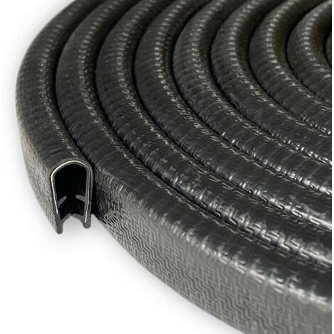 Protector de puerta de coche, rango de sujeción de 5-6 mm, goma en forma de U, para la mayoría de coches, procesamiento de chapa metálica, construcción naval, artesanía, hogar, 5 m (5,6 mm)