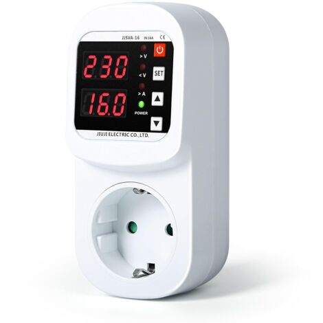 Protector de voltaje, toma de corriente automática de 220 V CA con relé de sobretensión y subtensión ajustable