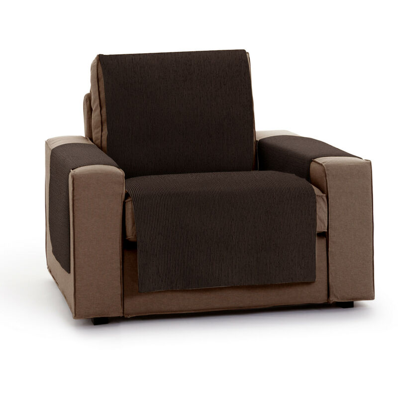 

Vipalia - Protector Funda Sillon 1 Plaza o Relax. Chenilla Lisa. Diseo Elite. Color Marron. 1 Plaza