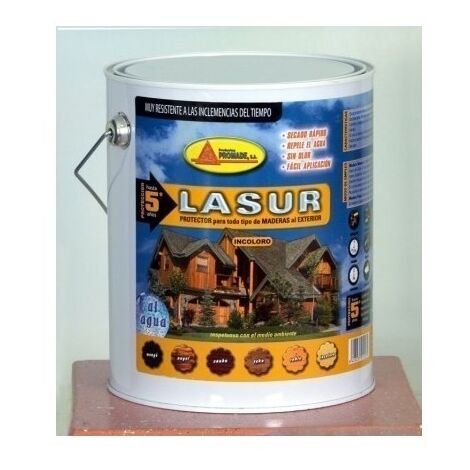 Protector Madera Exterior 4 Lt Incoloro Lasur Agua