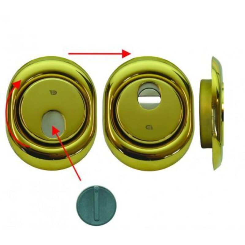 Defender Magnetico Mag Monolito Ottone Pvd Per Cilindro Europeo H 2...