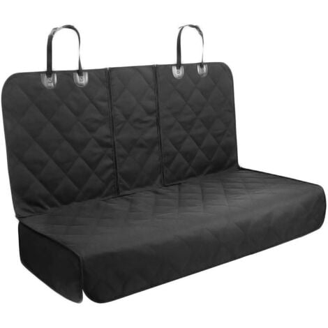 LARGEIGHT Protector negro para asiento trasero de coche para perros, mascotas, niños y pasajeros de taxi Resistente a arañazos, impermeable Ajuste universal, 2 plazas