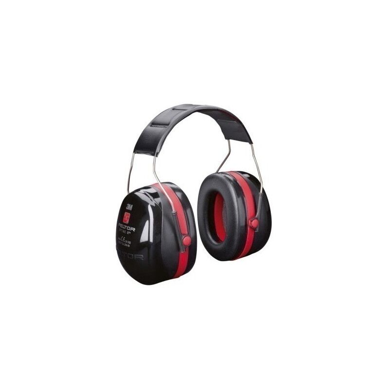 

Protector Auditivo Antiruido Negro/Rojo Optime 3 Diadema - 3M