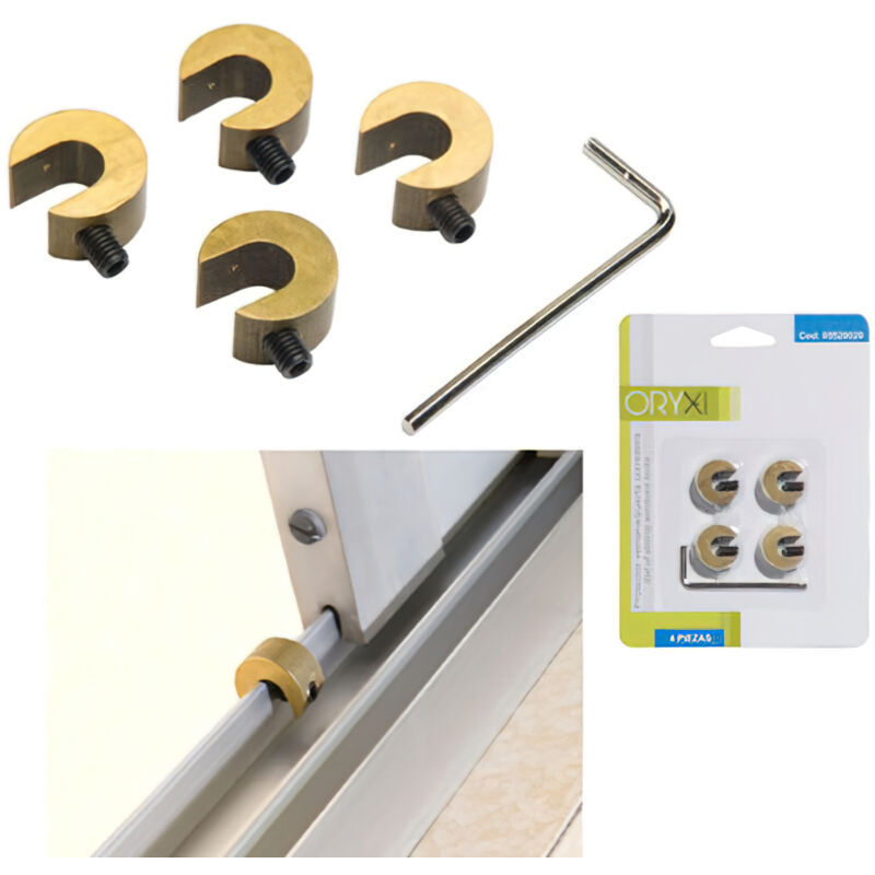 

Protector puertas / ventanas correderas (blister 4 piezas) - Oryx