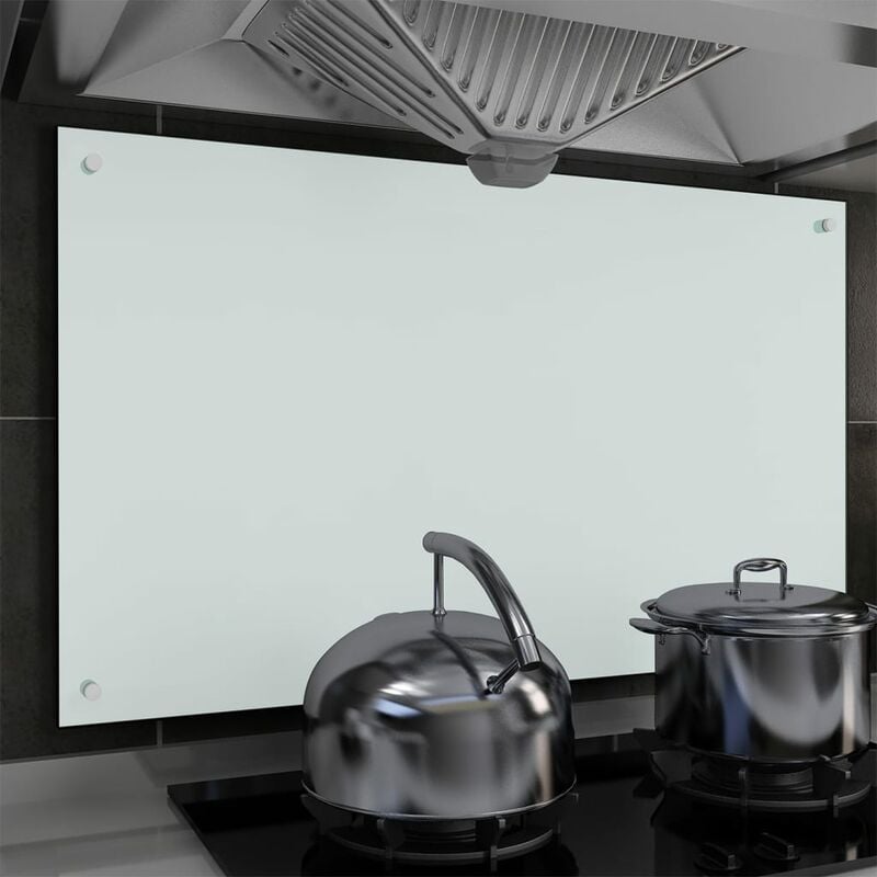 

Protector salpicaduras cocina vidrio templado blanco 100x60 cm