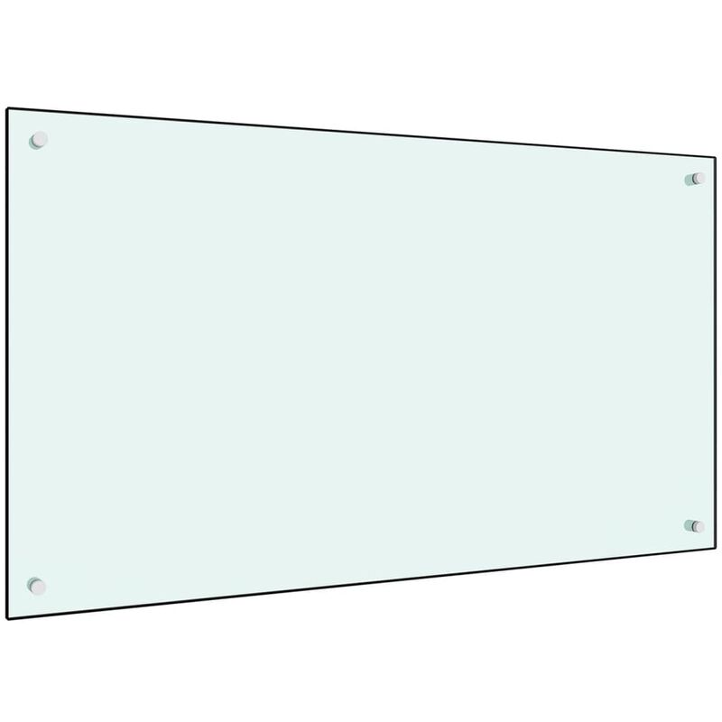 

Protector salpicaduras cocina vidrio templado blanco 100x60 cm - Blanco