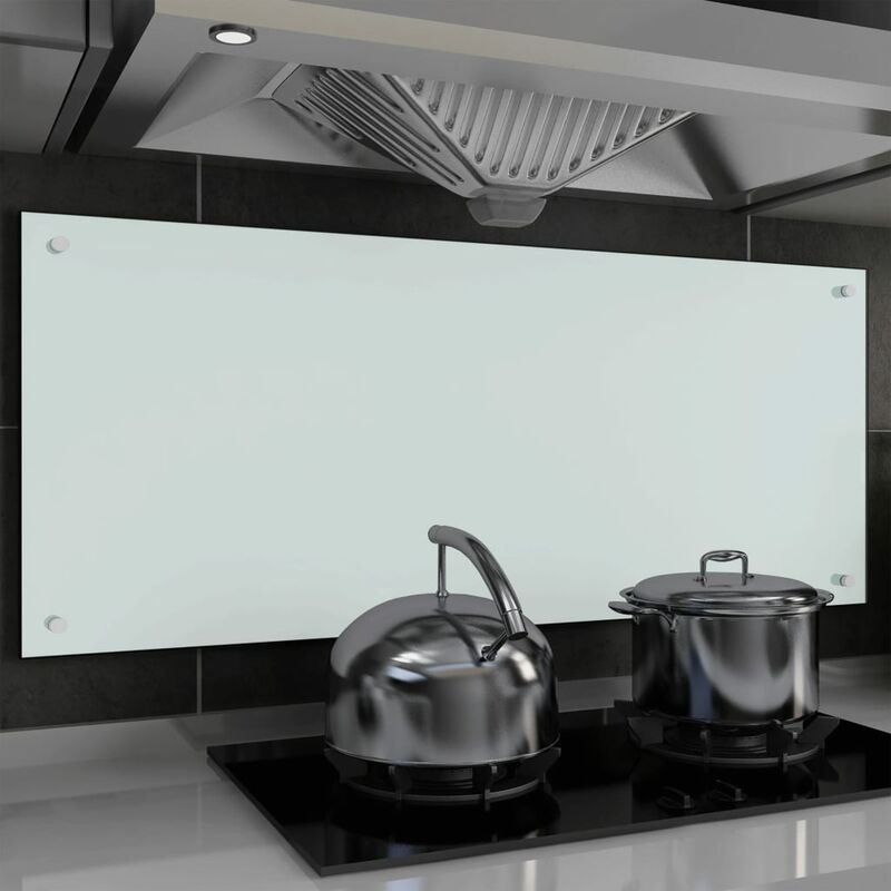 

Protector salpicaduras cocina vidrio templado blanco 120x50 cm