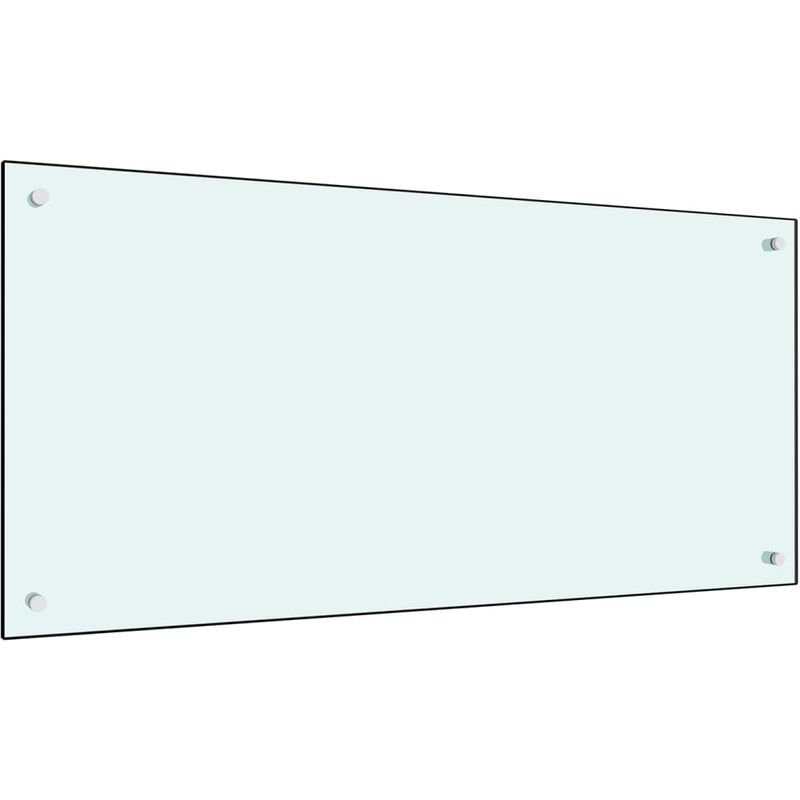 

Protector salpicaduras cocina vidrio templado blanco 120x60 cm - Blanco