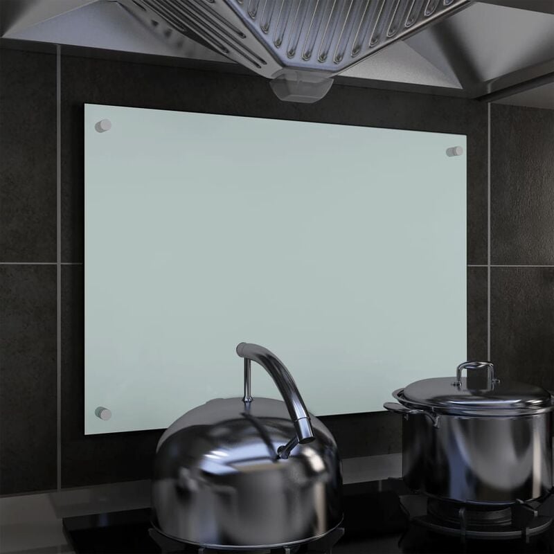 

Protector salpicaduras cocina vidrio templado blanco 70x50 cm